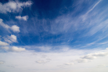 Blue sky background.