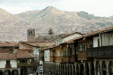 Fototapeta na wymiar Buildings Facade - Cusco - Peru