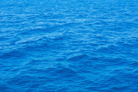 Blue sea surface with waves © ZaZa studio