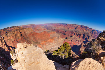 Fisheye view of the Grand Canyon panorama