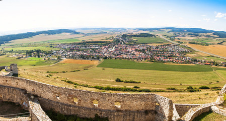 Panoramic view of Spisske Podhradie town, Slovakia