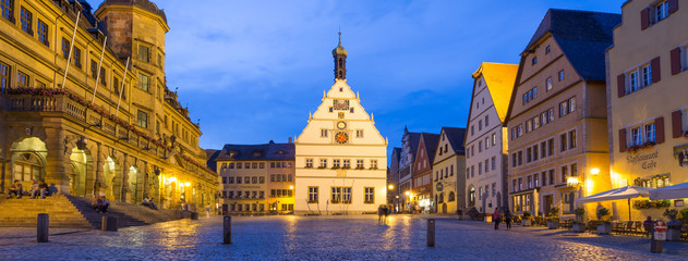 Naklejka na ściany i meble Rothenburg ob der Tauber, picturesque medieval city in Germany,