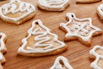 Christmas Drawing glaze pattern festive gingerbread.