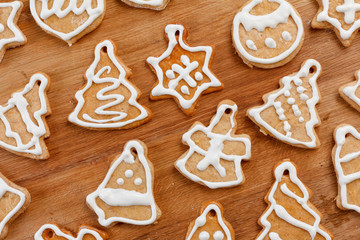 Christmas homemade glaze pattern festive gingerbread.