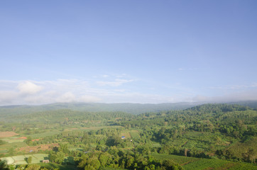 Fototapeta na wymiar Tropical Mountain Range,This place is in the Phurua national par
