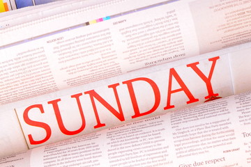 Fototapeta premium Headline/Close-up of a newspaper headline.