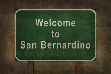 Welcome to San Bernardino, roadside sign illustration