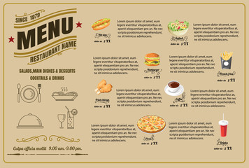 Restaurant Food Menu Design  vector format eps10