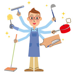 完璧に家事をこなす夫 © yoshi5