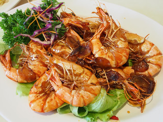 Cooked Tiger Prawn in Asian Style (Sweet and Sour Sauce)
