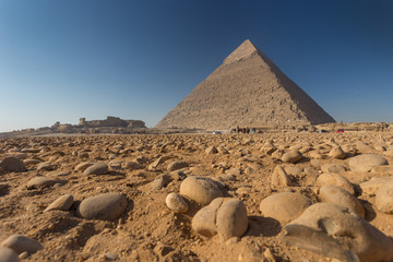 Egypt. Cairo - Giza. General view of pyramids from the Giza Plat