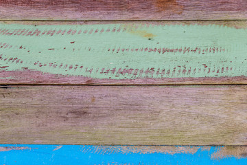 Rusty old color hardwood plank closeup