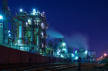 Fototapeta na wymiar 川崎の工場の夜景