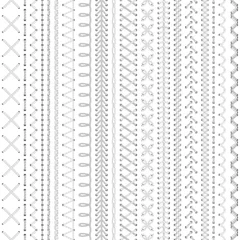 Fotobehang Seamless white embroidery pattern. © Maljuk