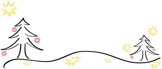 Tannenbaum mit Sternen