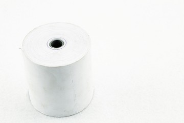 Large roll of blank paper - Roll of cash on white background