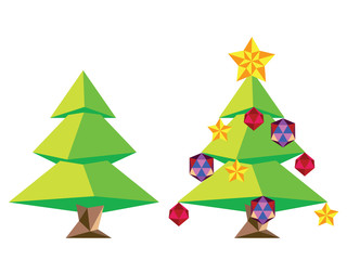 Green Polygonal Christmas Tree