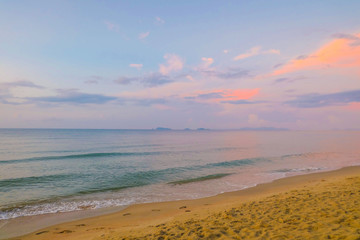 Beautiful sunrise at Rayong, Thailand
