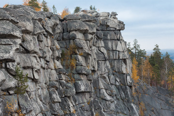 cliff in the Urals. Arakulsky Sheehan