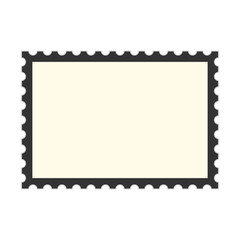 black postage stamp template