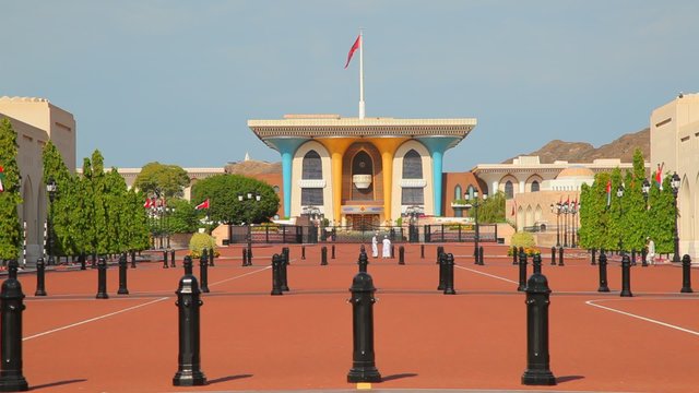 Palace of Sultan Qaboos - the king of Oman.  Sultanate of Oman, Middle East
