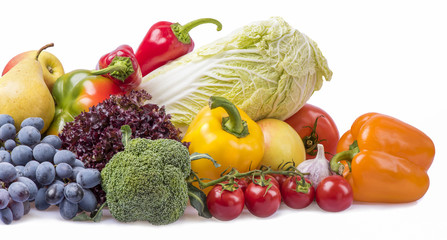 composition of fruits and vegetables isolated