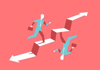 Su e gi&ugrave; per il business