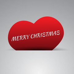 Christmas card with heart. illustration eps 10