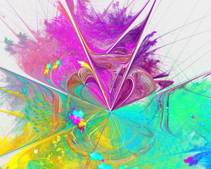 Abstract fractal design. Bright colorful explosion.