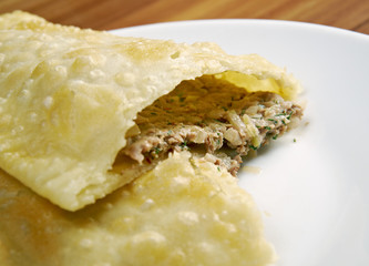 Cheburek with meat