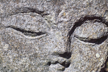 地蔵の顔のクローズアップ