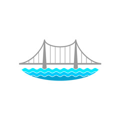 Bridge over the river logo