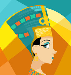 Mujer egipcia - obrazy, fototapety, plakaty