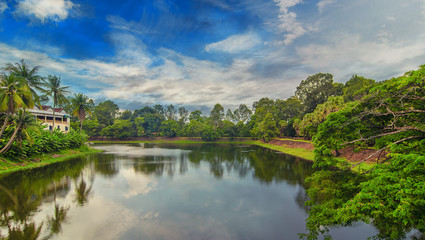 Fototapeta na wymiar The river surrounding Angkor Wat.