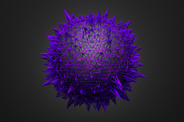 Abstract Sphere with Chaotic Structure.