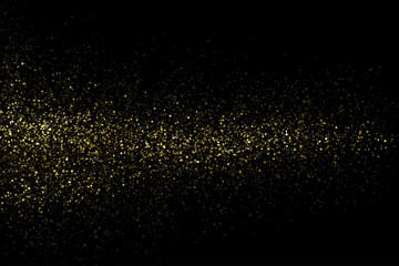 Fototapeta na wymiar Vector gold glittering sparkle stardust background