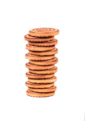 A stack of cookies