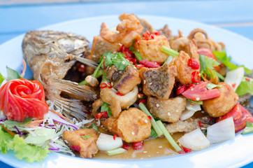 Fish fried with Chili Sweet Sauce
