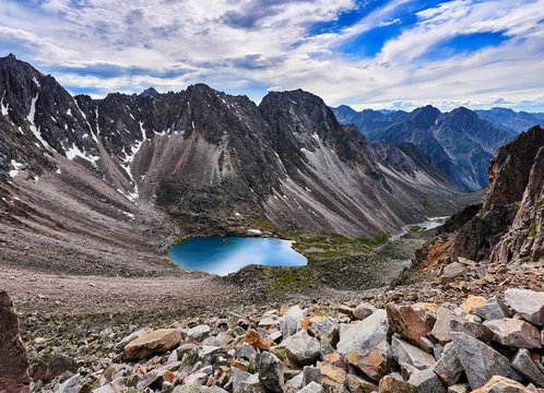 Top view of a mountain circus