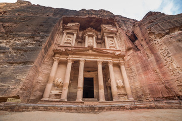 Ancient temple in Petra, Jordan
