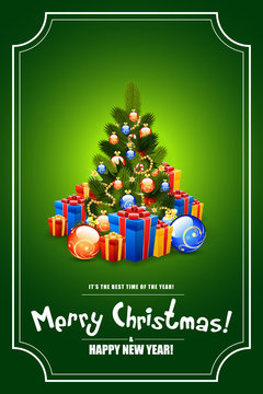 Christmas Tree with Gifts. 