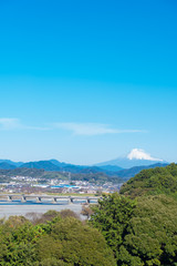 Fototapeta na wymiar 富士山と大井川