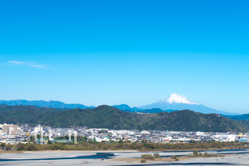 富士山と大井川