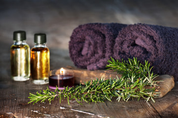 Rosemary oil for relaxing baths