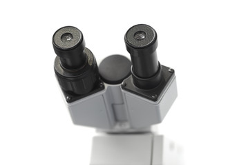 microscope on white background