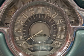 Classic car speedometer