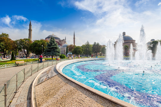 Fountain near Sophia basilica museum in Istanbul