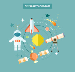 Astronomy and Space Web Page Design © robu_s