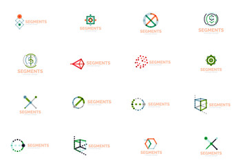 Abstract line logo collection