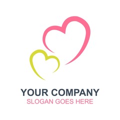 Hearts Love Vector Icon Logo